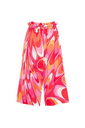 Pantaloni wide leg con cintura EMILIO PUCCI KIDS | PY6A40S023250EAR
